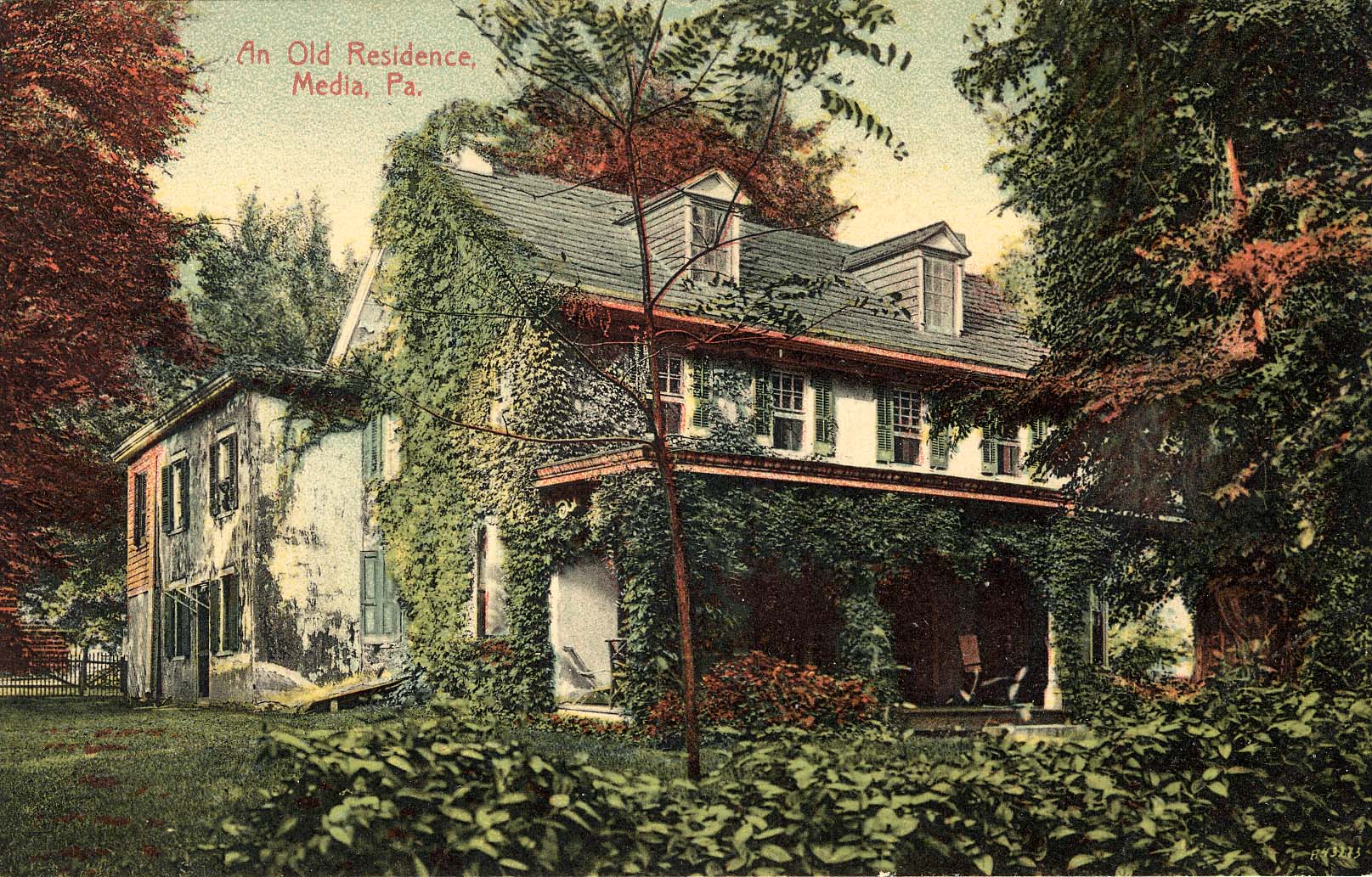 Media Pa. An Old Residence c.1907 pc